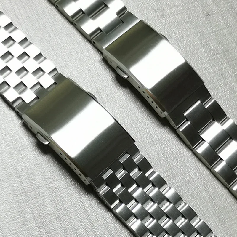 الصلبة الفولاذ المقاوم للصدأ للطي ساعة مشبك ، معدن مزدوج دفع المشبك ، اكسسوارات الساعات مع أداة ، عالية الجودة ، 18 مللي متر ، 20 مللي متر ، 22 مللي متر ، 304L