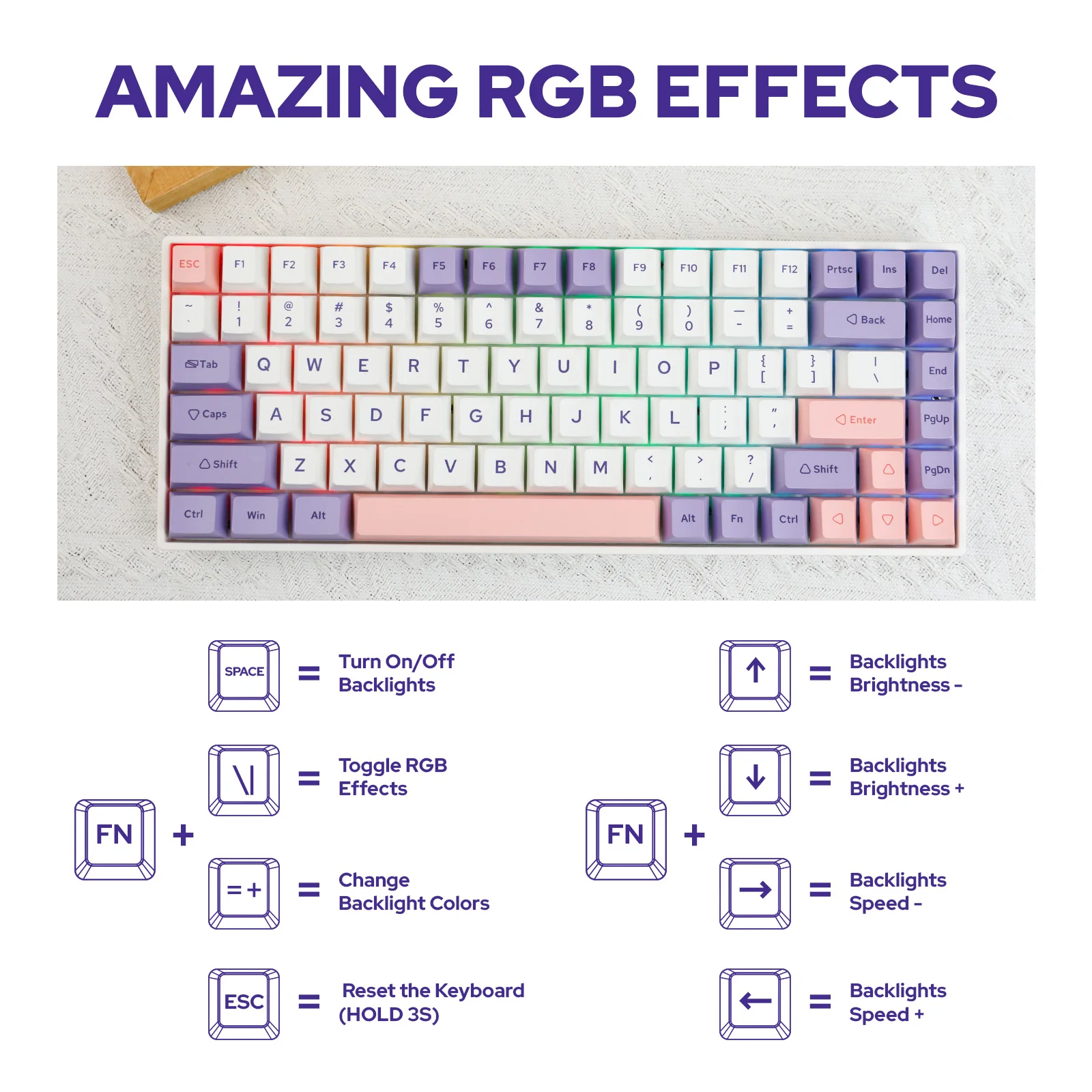 Epo maker ep84 plus 2,4 RGB Hot Swap able 5.0 GHz/Bluetooth/USB-C kabel gebundene mechanische Gaming-Tastatur mit programmier barer Software