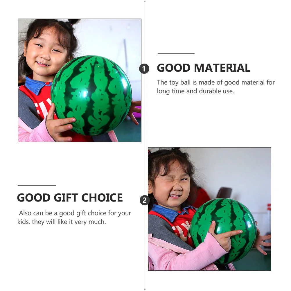 8 ชิ้นลูกบอลสําหรับเด็กพองแตงโมของเล่นบิลเลียดของเล่นตกแต่งสีเขียวเด็ก