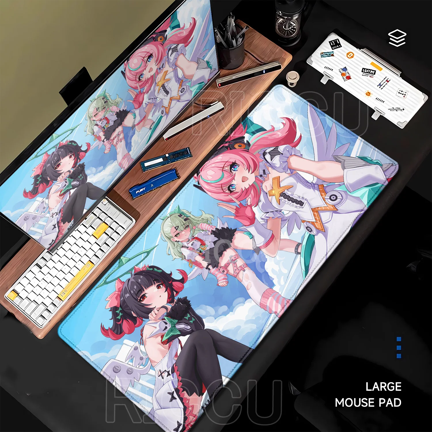 Mouse Pad Aria Sunna Nangong Yu ZZZ Zenless Zone Zero Cute Anime Girl Angels of Delusion PC overlock Mousepad Large Size DeskMat