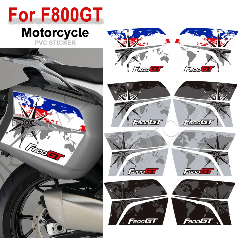 

F800GT Motorcycle Tail Top Side Box Cases Panniers Luggage Aluminium Sticker Decal For BMW F800GT F800 F 800 GT