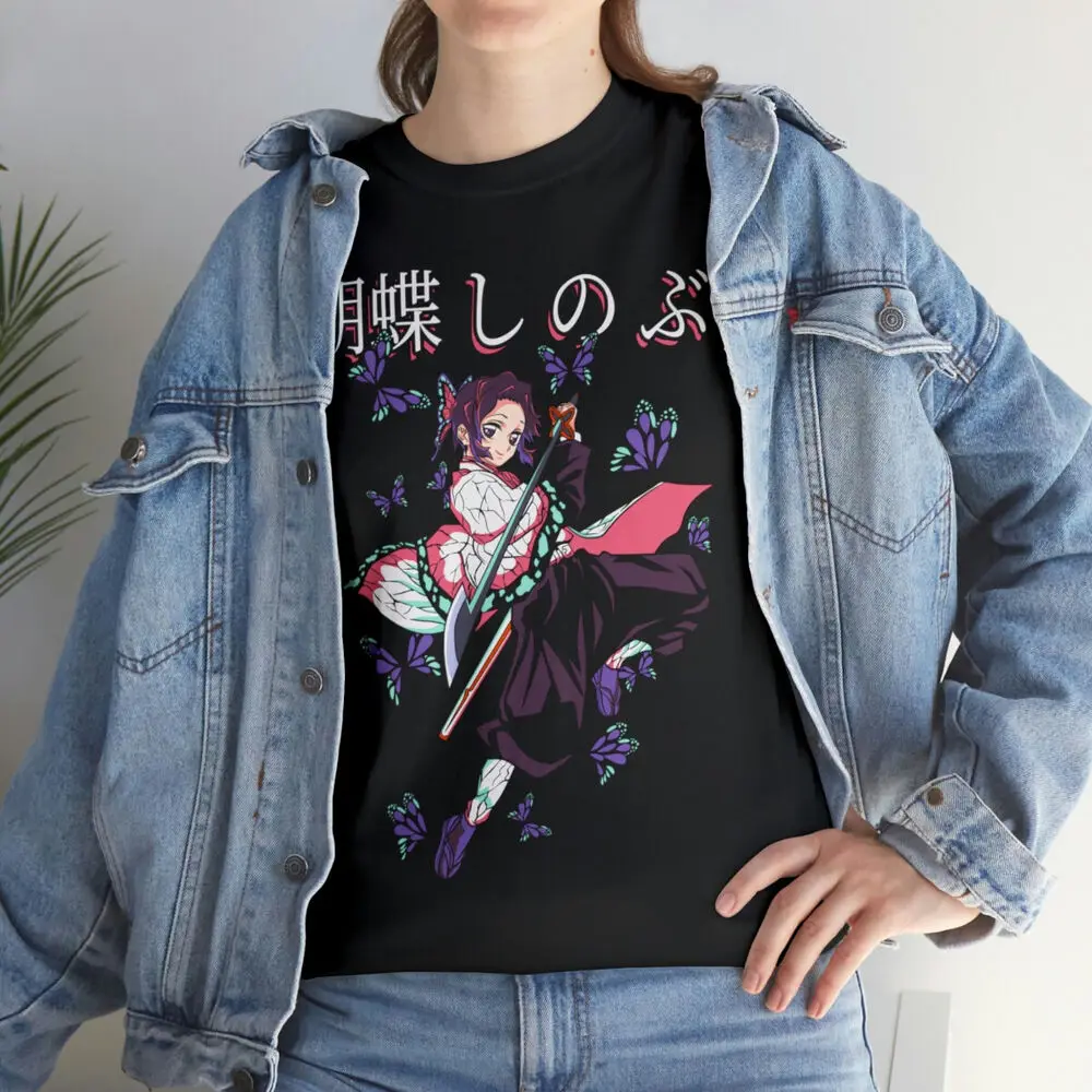 Shinobu Kocho Waifu Girl T-Shirt, Demon Slayer KNY Japońska manga Anime Odzież