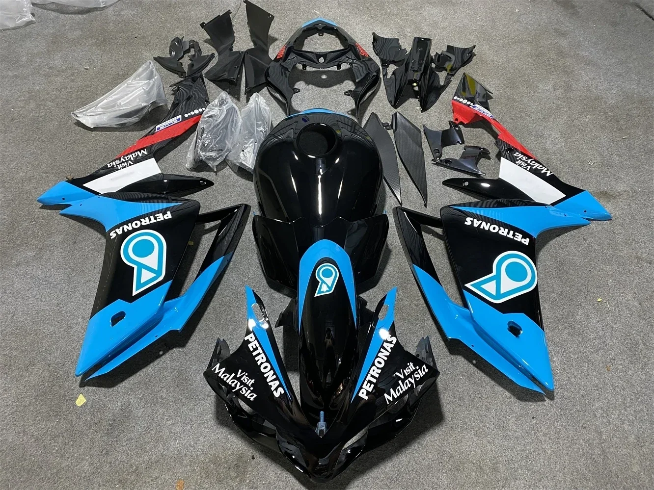 Carenatura A/Moto adatta YZF-R1 07-08 YZF1000 2007 2008 carenatura Blu Rosso Nero alloggiamento moto