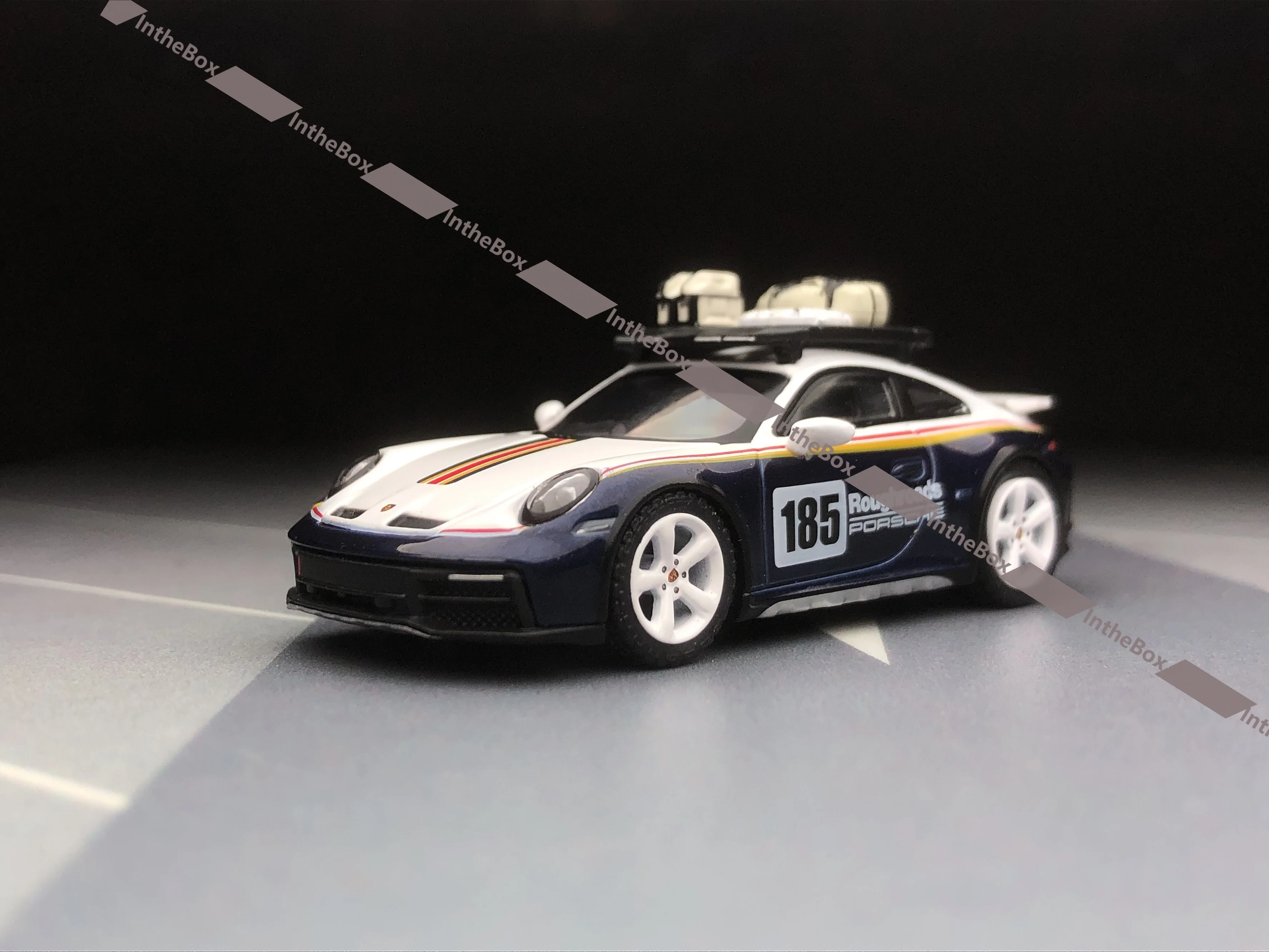 MINI GT 911 Dakar Rallye Design Package White/ Blue Metallic # 805 1/64 Diecast Collect Car Diecast Model Car Collection Limited