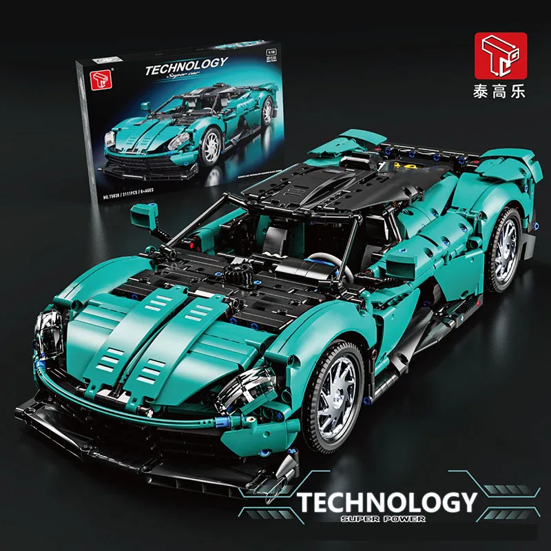 TGL T5030 Technical Super Sports Car 1:10 Model City Racing Series DIY Creative Toys Building Blocks Gift For Boys 2111Pcs