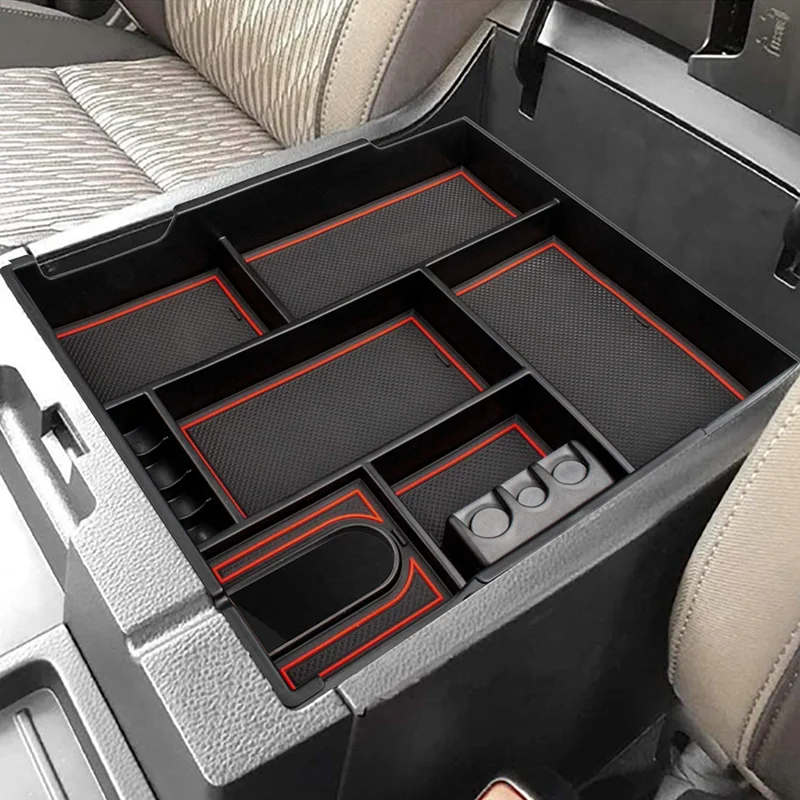 

Car Central Armrest Storage Box For Toyota Tundra 2014 2015 2016 2017 2018 2019 2020 2021 Accessories Console Organizer Tray