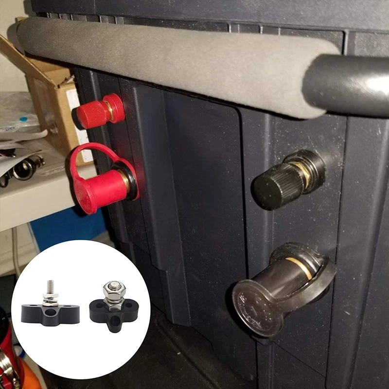 Connecteur de barre omnibus pour bateau, goujons de nuit, distribution de l'alimentation de la batterie, goujon de borne, CC, 48V, 150A, M6, M10