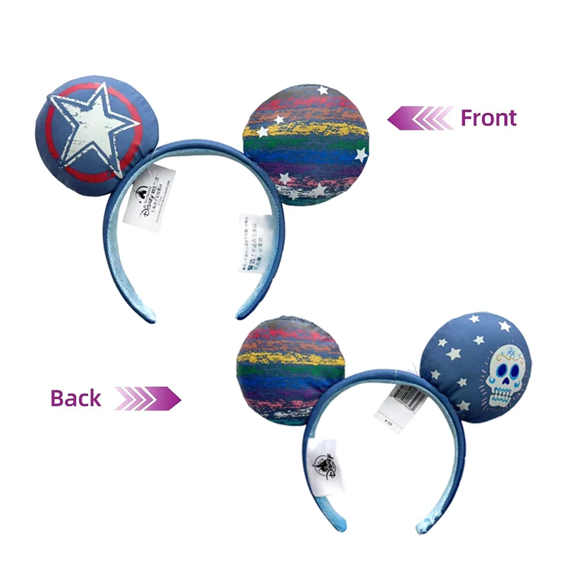 New Disney Mickey Mouse Ear Headband Avengers Marvel Captain America Hair Hoop Birthday Gift Adult/Child Cosplay Accessories