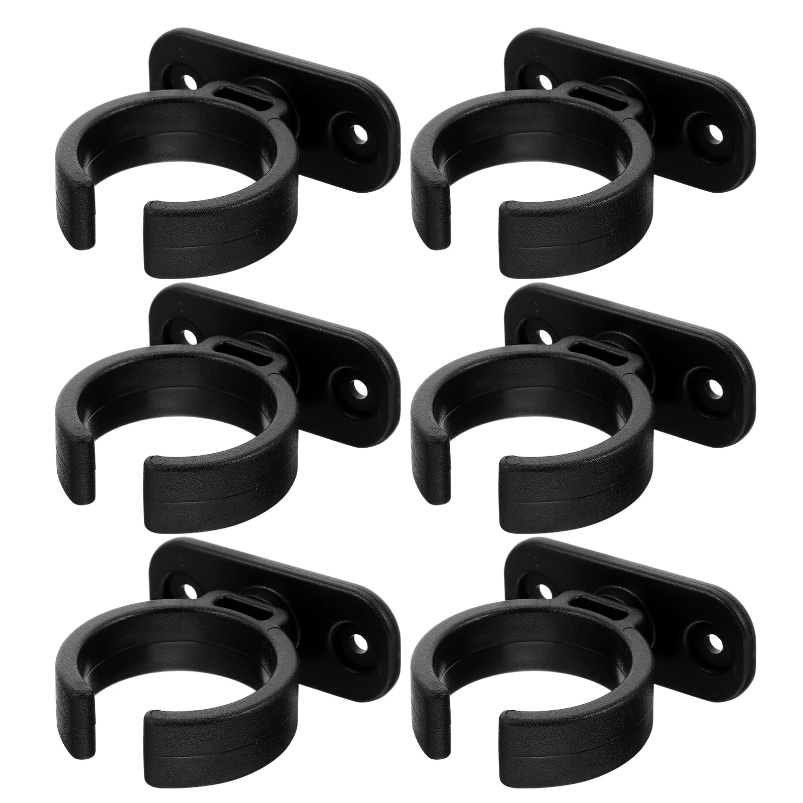 

6pcs Microphone Base Clamp Table Desk Mount Accessories Durable Plastic St Non Slip Design Easy Install Studio Broadcast Video