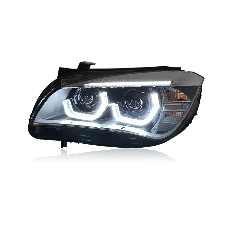 For BMW X1 E84 headlight assembly modified spoon Angel eye LED lens headlight assembly