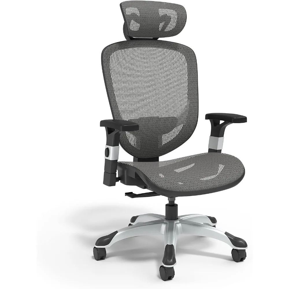 

Hyken Ergonomic Swivel Task Chair, Adjustable with Breathable Mesh & Lumbar Support, Perfect for Home & Office, Charcoal Gray