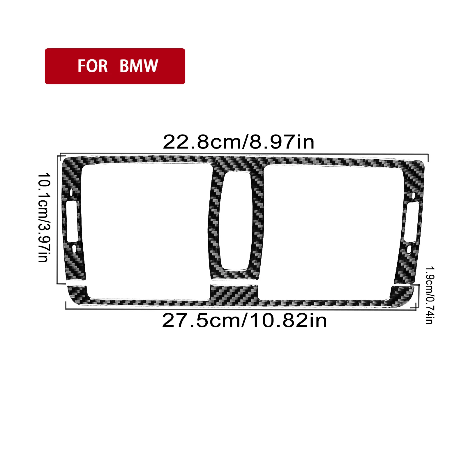 Carbon Fiber Stickers Car Central Air Outlet Trim Car Styling Decoration for BMW 1 Series E81 E82 E87 E88 2008-2013 Accessories - Image 4