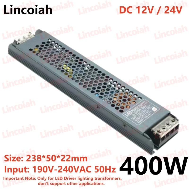 Verlichting Transformator DC 12 V/24 V Voeding Adapter 5A 12A Ultra dunne LED Strip Schakelaar Driver Lamp 60 W 100 W 150 W 200 W 300 W 400 W
