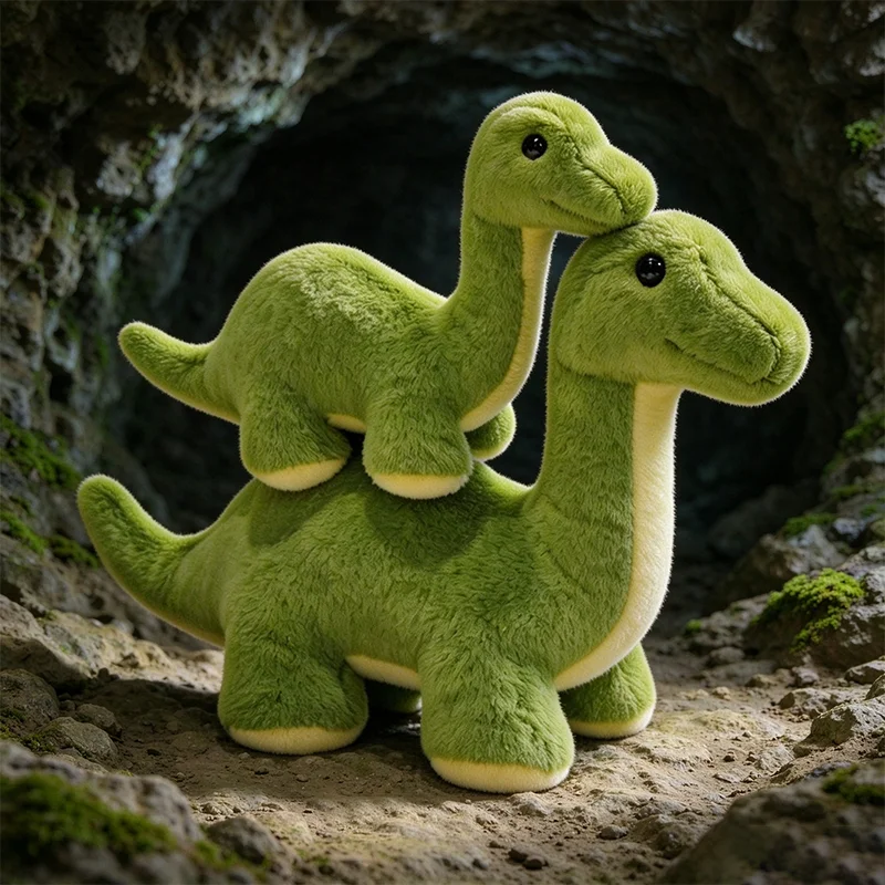 Simulation Green Dinosaur Theme Series Plush Toys Soft Stuffed Animal Huggable Pillow Triangle Dragon Plushies Kid Birthday Gift