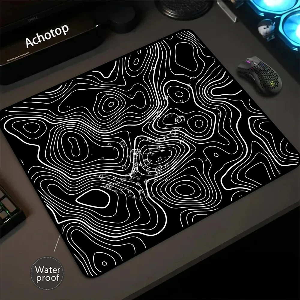 

400x450mm Waterproof Mousepad Gaming Mouse Pad Topographic Map Art Mouse Pads Mat Gamer Mause Carpet Gaming Speed Keyboard Pads