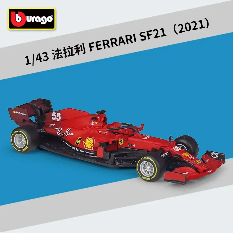 Bburago 1:43 Ferrari SF21 Mercedes-AMG W12 44# Lewis Hamilton 77# Valtteri Bottas Formula One Simulation Alloy Toy Car Model