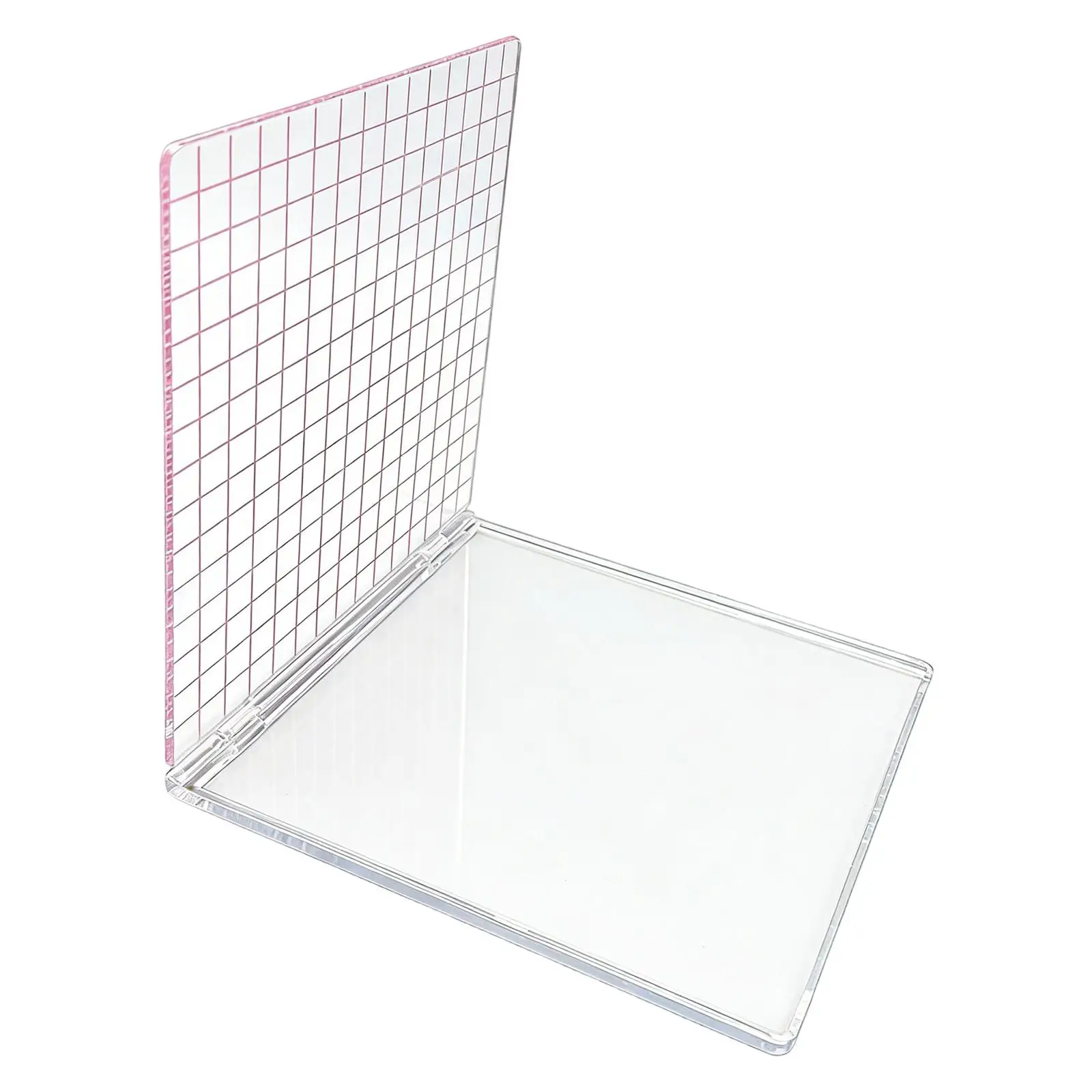 Multipurpose Stamp Positioner Clear Acrylic Block Precision Tool with Grid Lines for DIY Card Journaling Stamping Paper Crafts