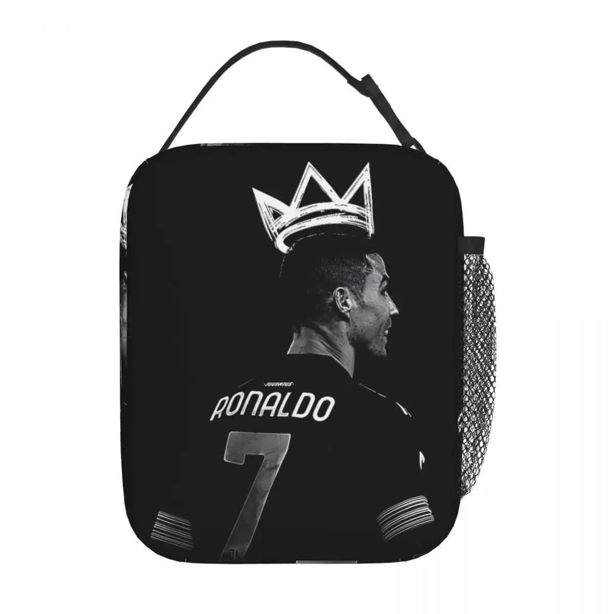 CR7 The Legend Footballer Insulated Lunch Bags Cooler Bag Lunch Container Football Soccer Large Tote Lunch Box Bento Pouch