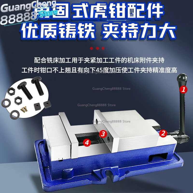 Angle-fixed Pliers Milling Machine Vice Accessories Handle Nut Base Plate Vice Pliers 468 Inch
