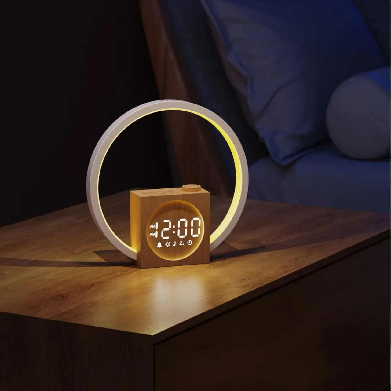 Children's Sleep White Noise Ambient Light, Natural Simulated Sunrise Wake-up Light, Clock, Alarm Clock, Music Box