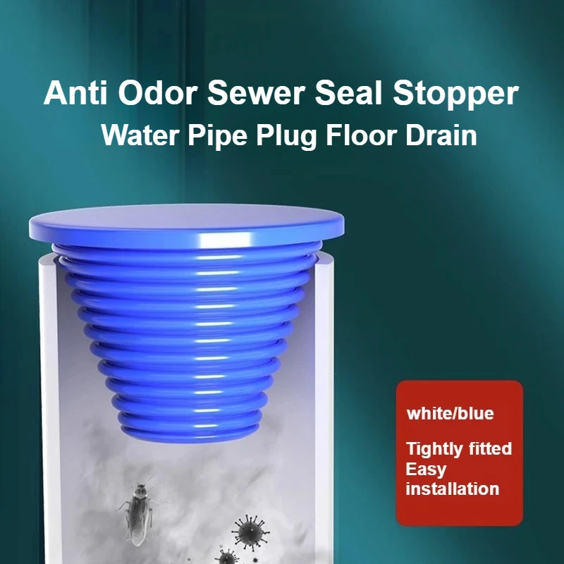 

Заглушка для водопроводной трубы, слив для пола, против запаха, уплотнительная пробка для канализации, слив для душа, аксессуары для ванной комнаты, силиконовое уплотнительное кольцо для канализационной трубы