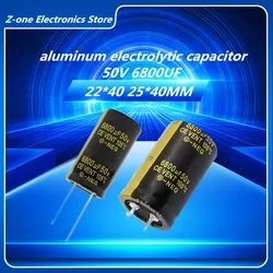 2-5pcs 50V6800UF 50V 6800UF 22X40 25X40mm High quality Aluminum Electrolytic Capacitor High Frequency Low Impedance ESR