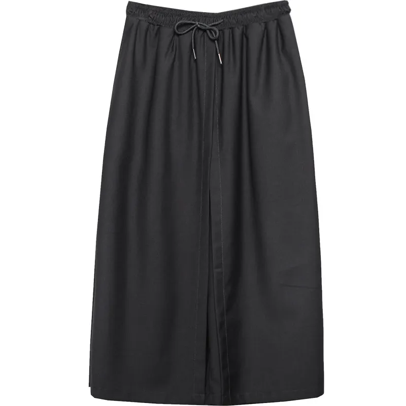 Fake Two-Piece Samurai Pants Casual Men's Wide-Leg Dark Series Large Cuffless Hair Stylist Fashion Culottes Women