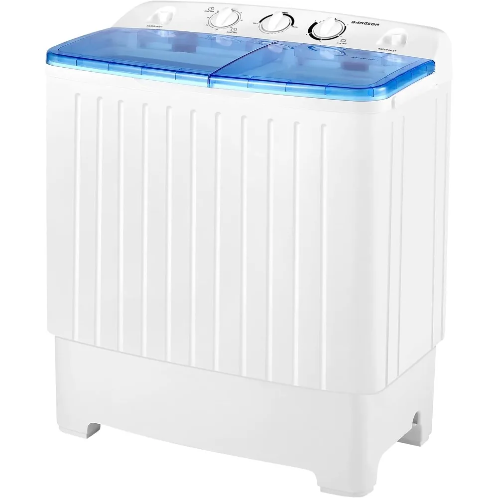 

Portable Washing Machine, Mini Twin Tub Washer and Dryer Combo with 17.6 lbs Large Capacity, for Apartment, Dorm, RV, Camping