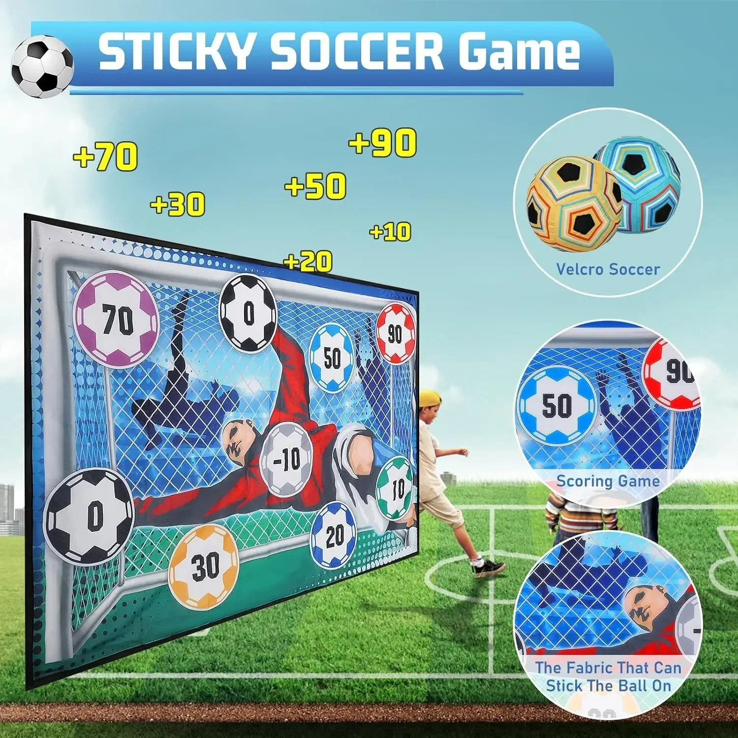 屋内と屋外のゲームマット,サッカーのおもちゃ,スポーツ生地,競技用ギフト,楽しいセット,サッカートレーニング