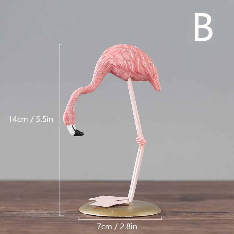 Figurine Flamant Rose en Résine, Décoration Maison & Bureau