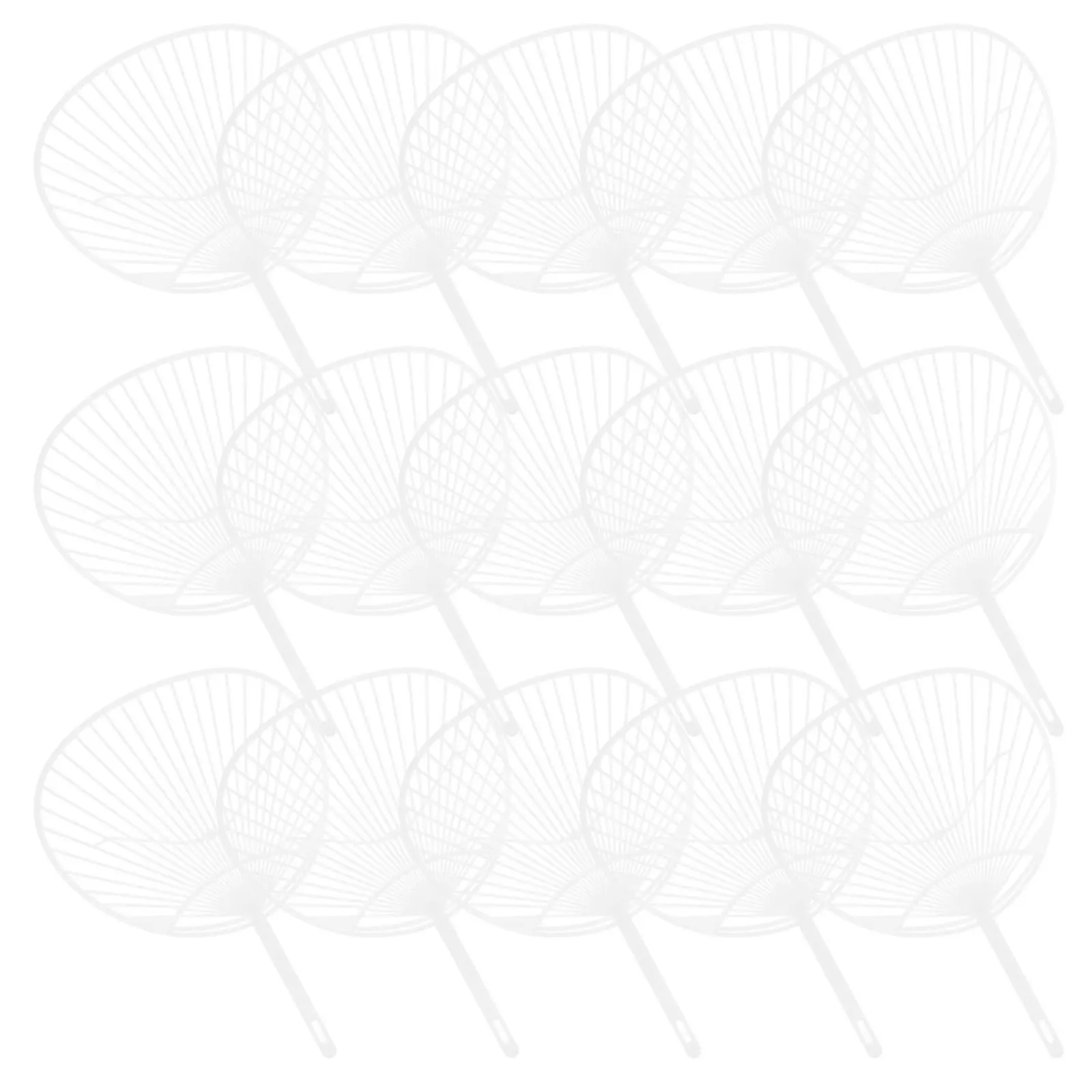 20Pcs Plastic Fan Skeletons for DIY Japanese Fans Handheld Craft Kit Summer Air Conditioning Backup Creative School Event