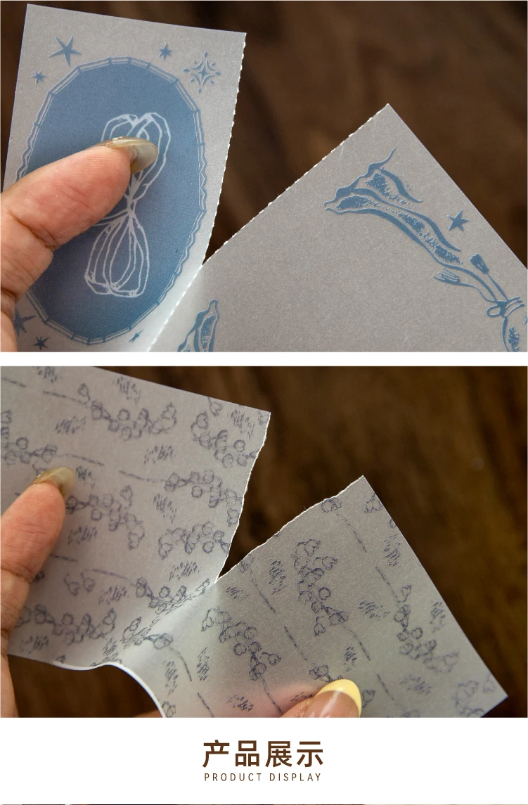 Journal GO 30 Stück Vintage Transparentpapier Halbtransparentes Materialpapier für Collage Junk Scrapbooking Dekoratives Hintergrundpapier – Detail 11