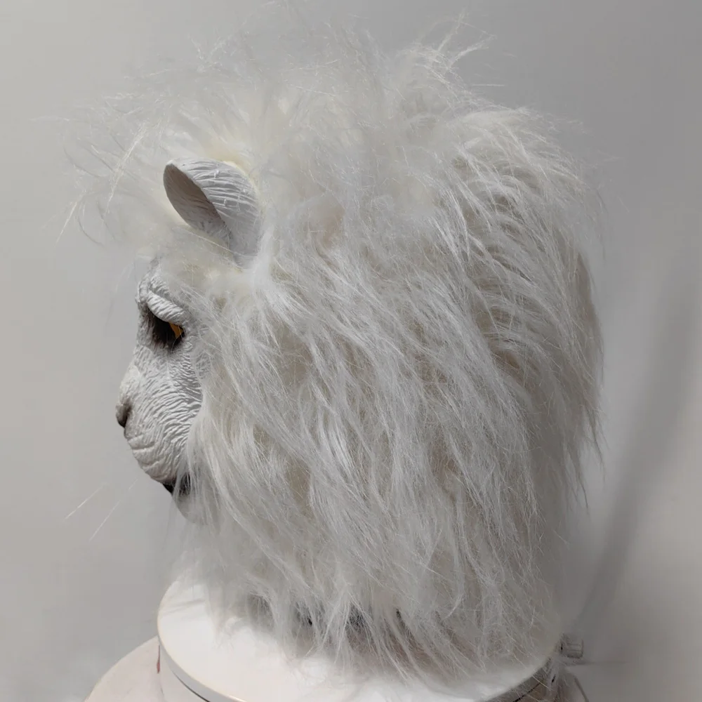 Masque Lion Blanc en Latex – photo 8