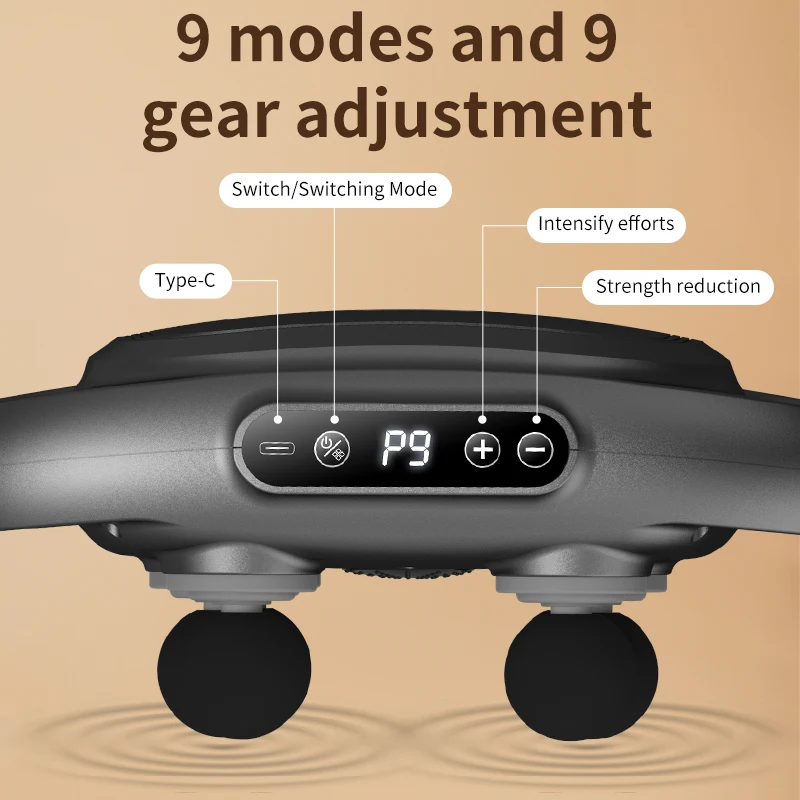 9-Speed Electric Muscle Massager,6 Heads 2000mAh Massage Gun,Rechargeable Handheld For Relaxing Deep Tissue muscles In The Body