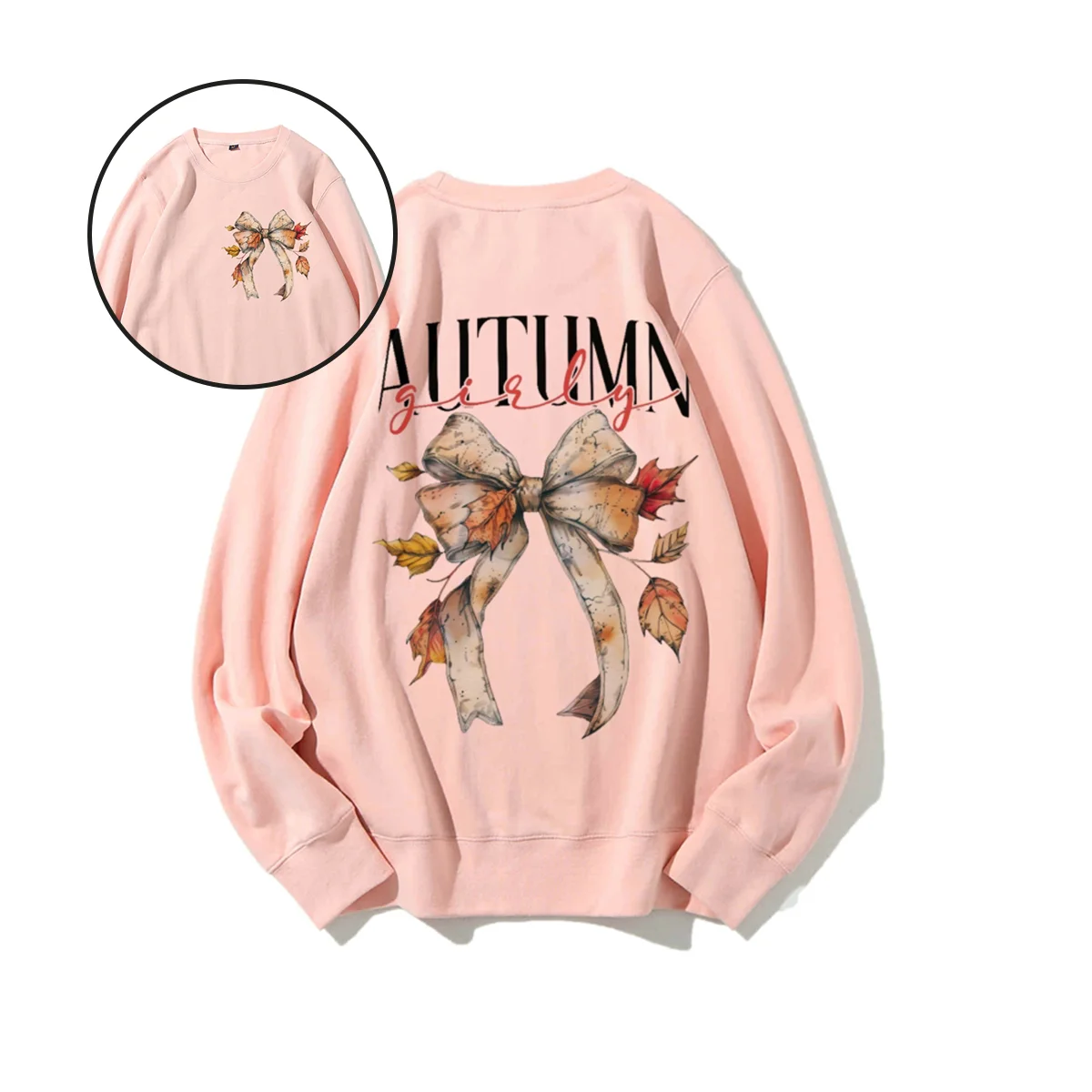 Halloween Costume Sweatshirt Coquette Pumpkin Bows Sweater Autumn Girly Pumpkin Jumper Funny Fall Season Pullover Womens Top Tee