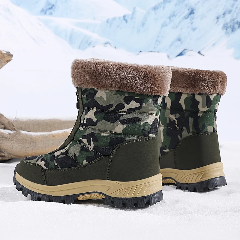Winter Women Snow Boot High-top Waterproof Ankle Boots Ladies Thick Plus Warm Snow Hiking Boots Outdoor Cotton Shoes Sneakers view 2