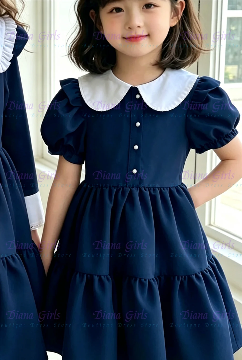 

Quality New Lovely Flower Girl Dress Satin Fluffy for Little Girls Birthday Party Evening Baptism Gown Customizable Color Size