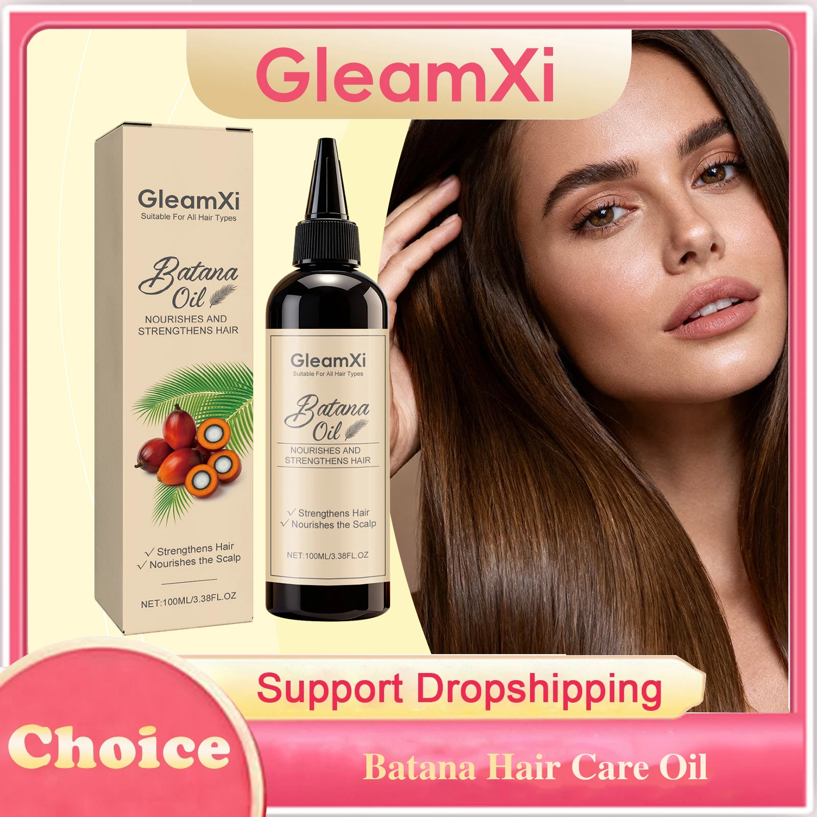 Batana Hair Essential Oil Strengthen Hair Roots Anti-Hair Loss Nourishing Scalp Smoothing Hair Growth Thicker Hair Repair Serum