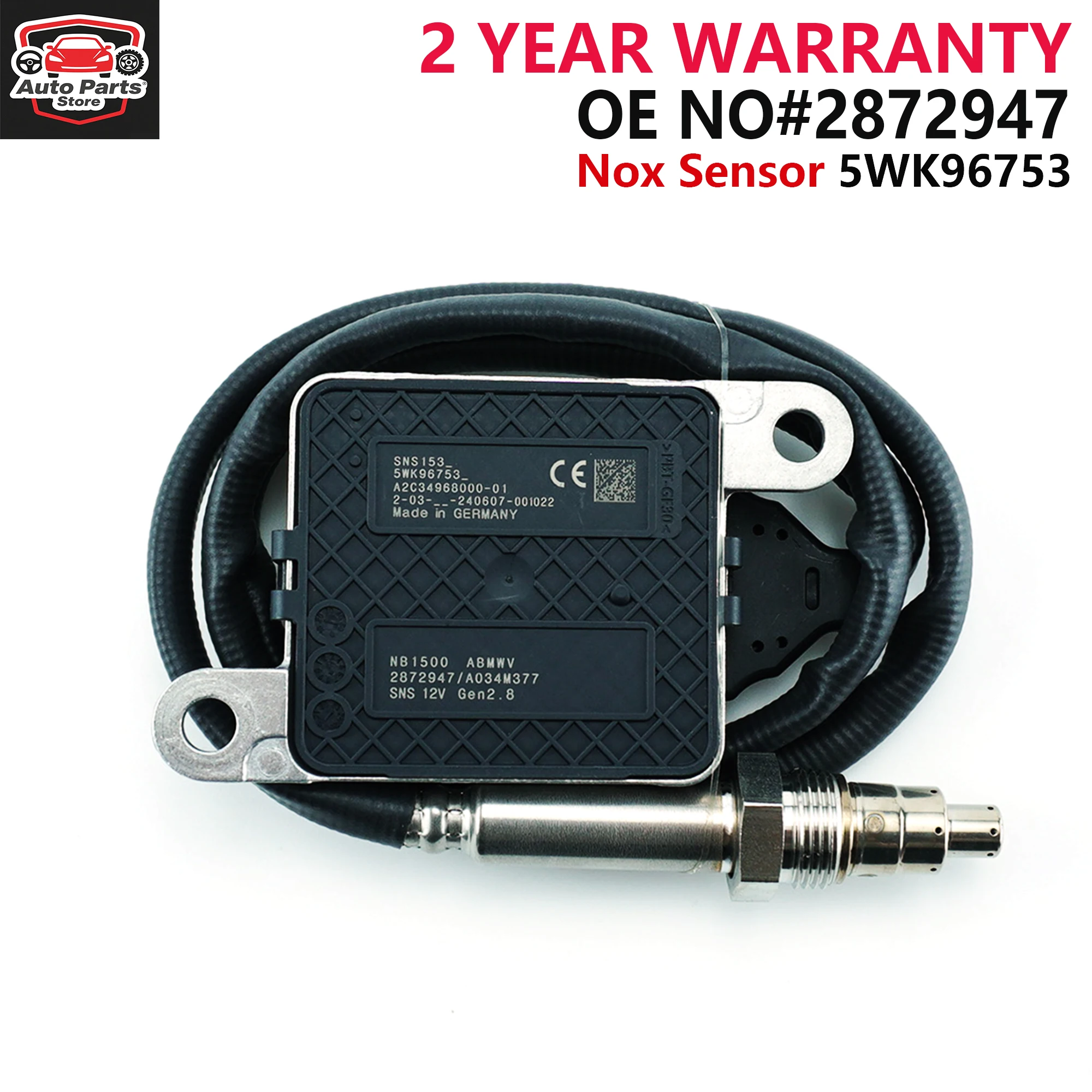 

5WK96753 A3C02721700-01 SNS153C Nitrogen Oxide Sensor Nox Sensor 5WK9 6753 2872947 For 12V CUMMINS