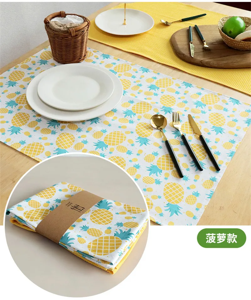 2 Teile/satz 45x65cm Gedruckt Reiner Baumwolle Servietten Küche Waffel Tee Handtücher Saugfähigen Gericht Reinigung Tuch – Detail 11