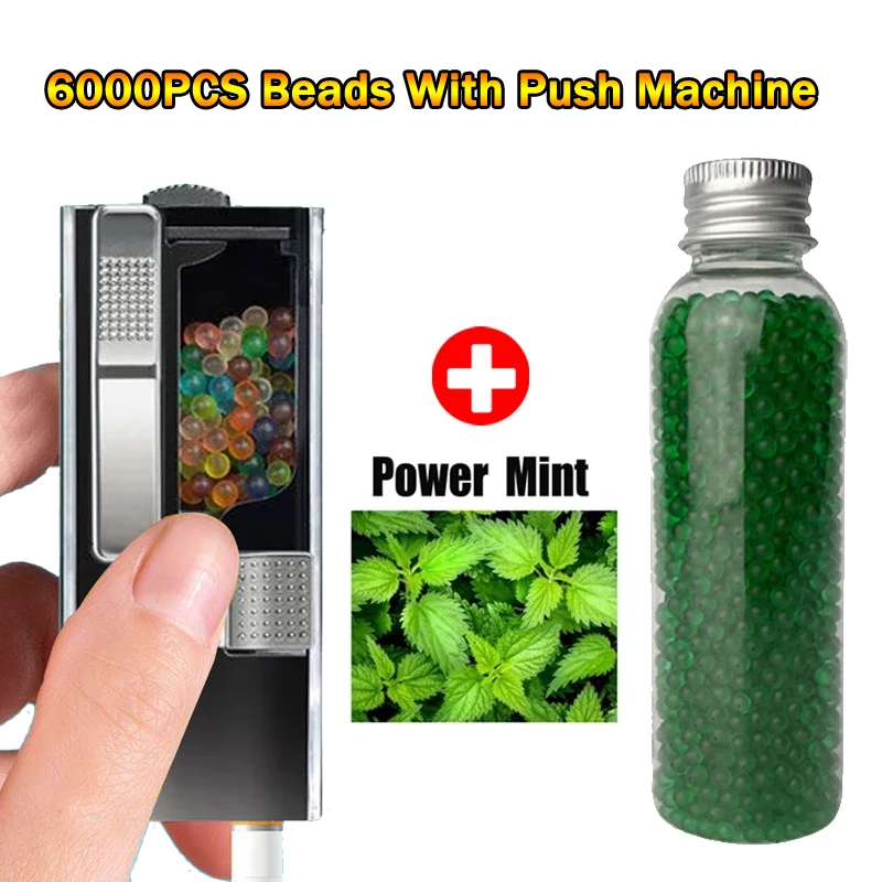 

6000PCS DIY Fruit flavor Mixed Brush Ball For Smoking with Pusher Box Black Ice mint Cigarette Explosion Pops Beads Smoking Tool