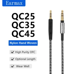 For BOSE Sennheiser Creative LIVE2 QC25 QC35 OE2 OE2i PCX450 PCX480 PCX550 Y50 E55BT Earphone Replaceable Nylon Braided Cable
