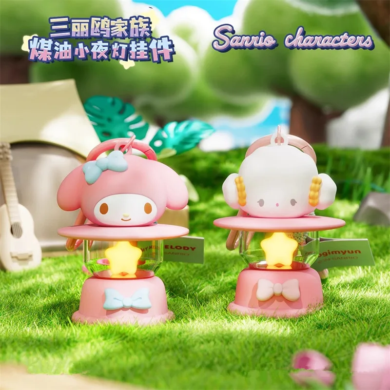 Sanrio Genuine Hello Kitty  Night Light Pendant Hello Kitty Birthday Gift Couple Keychain Sanrio Girl Lovely Gift