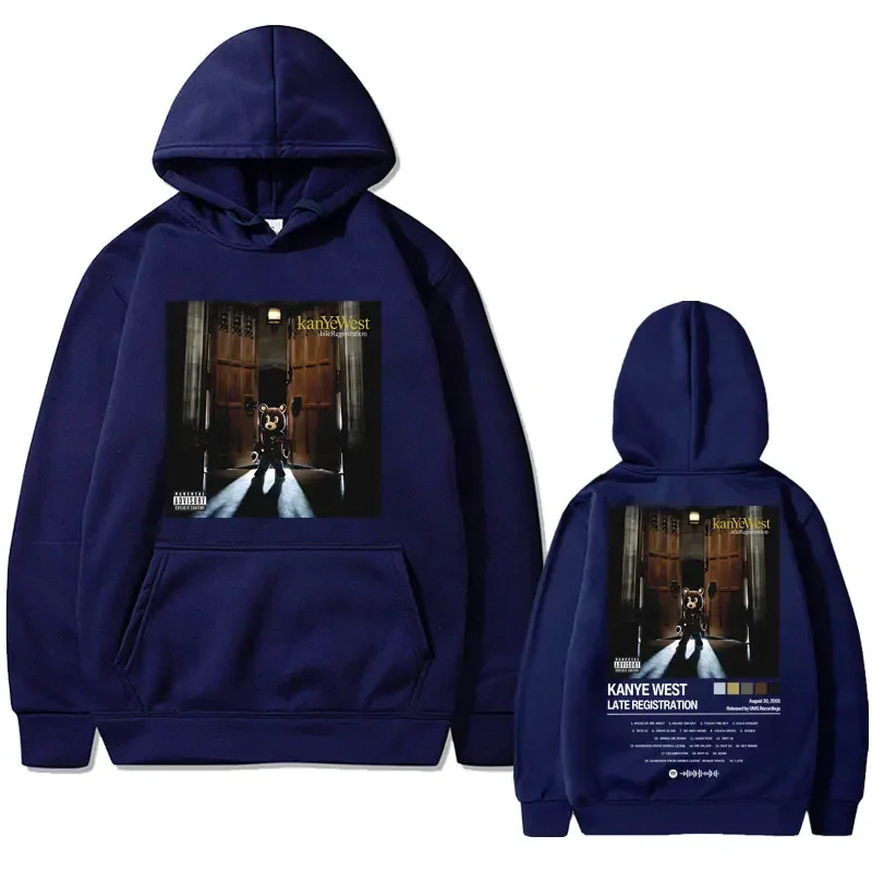 Rapper Kanye West Late Registration Album Cover Print Hoodie Male