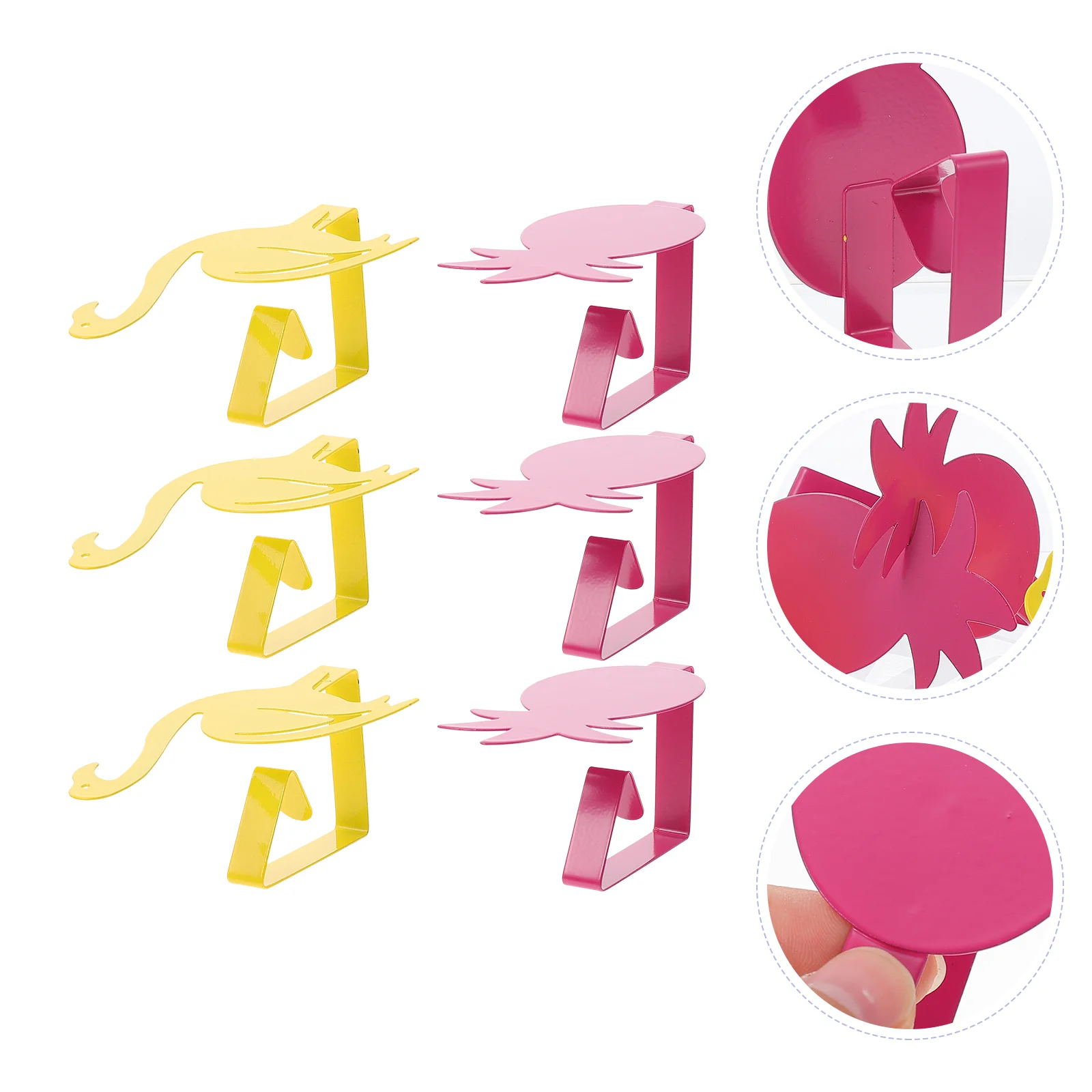 12 Pcs Flamingo Tablecloth Holder Home Clips Dinner Fixers Clamp Non-slip Anti-rust Iron Cover Kitchen Fixing Weights