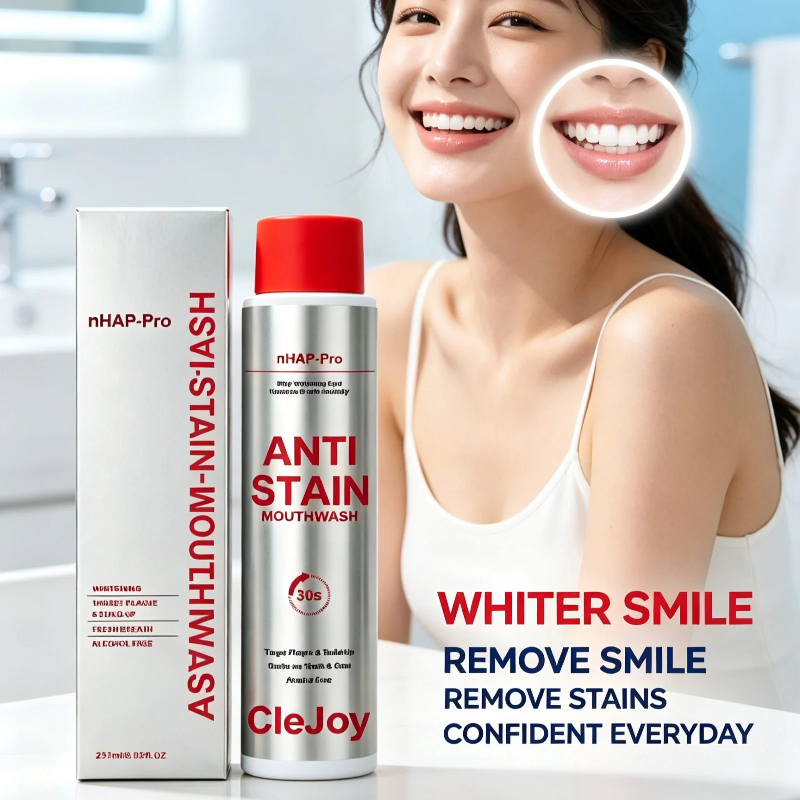 Clejoy Whitening Mouthwash Eliminate Oral Odor Clean Mouth Dirt Lasting Freshness Refreshing Non-spicy Daily Oral Care Mouthwash