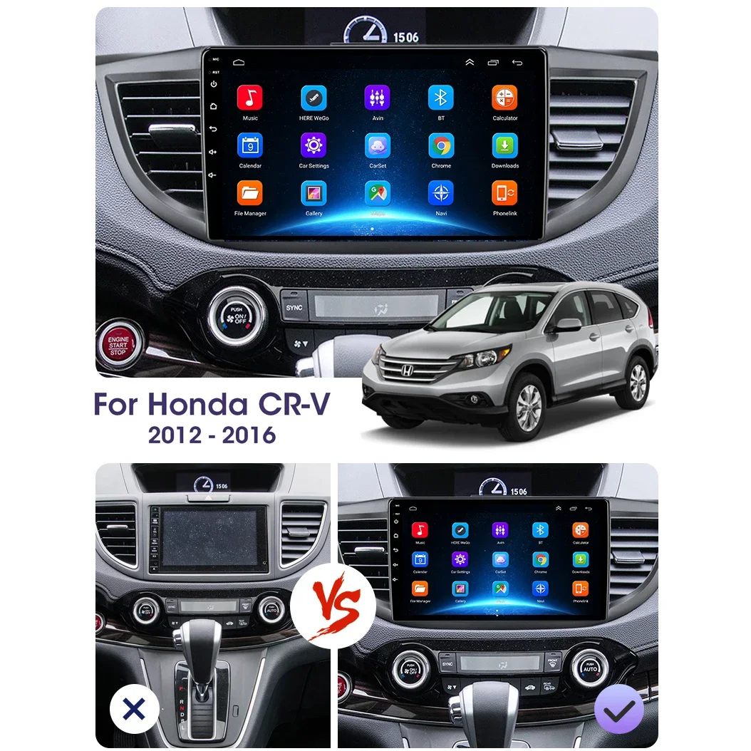 Android Car Radio for Honda CRV 2012 2013 2014 2015 CR-V Car Multimedia Stereo Video Audio Autoradio GPS Player Carplay 2DIN