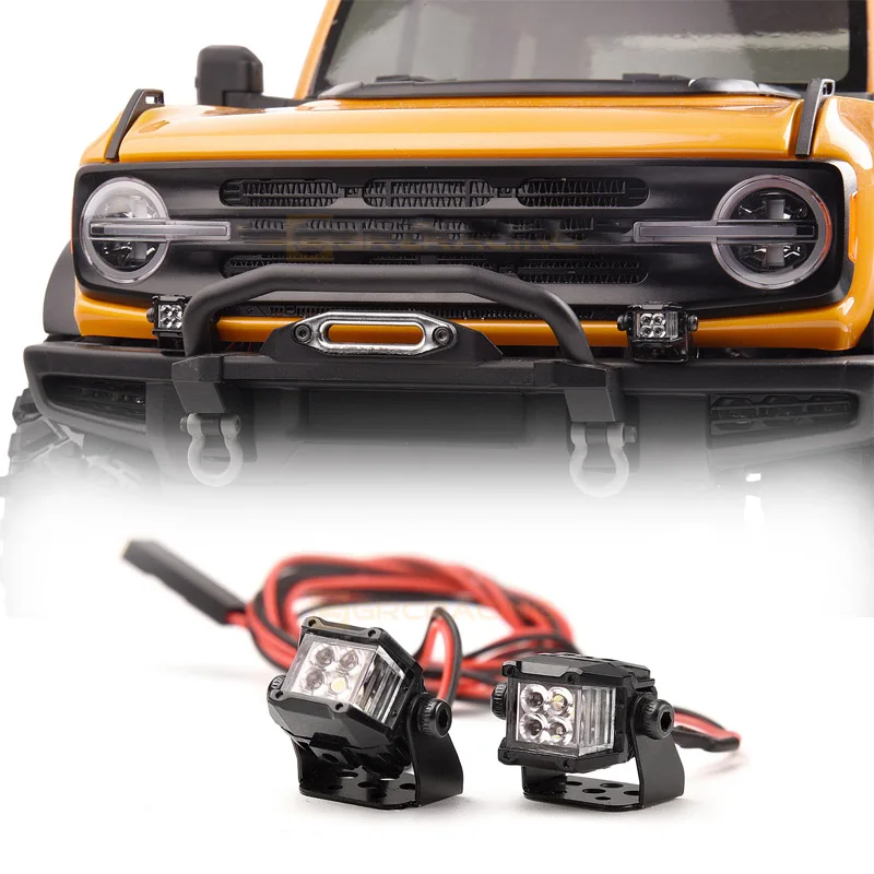 

2Pcs 12mm Four-lens Spotlight Led Off Road Light for 1/10 RC Crawler Car PIAA Traxxas TRX4 Defender Bronco D90 RDWD AXIAL SCX10