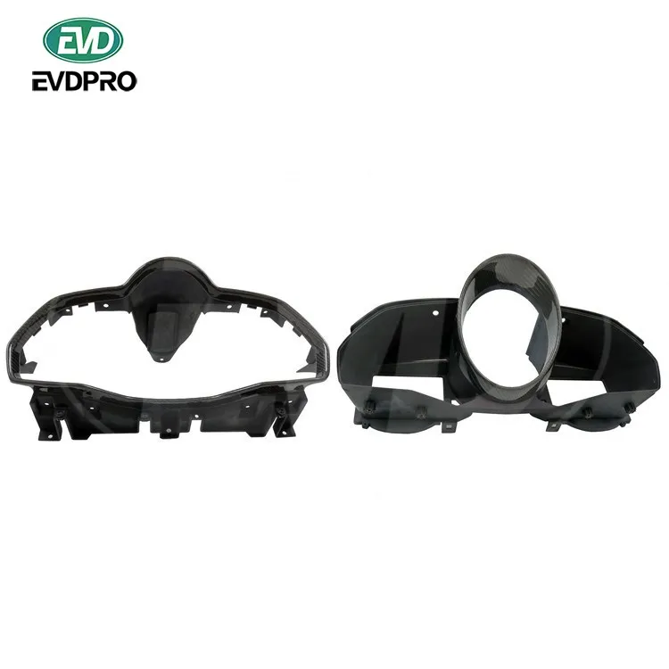 

For Ferrari 458 Italia and Spider and Speciale 2011-2016 Carbon Fiber Classic Clock Surround (2 Pcs) Wrap Carbon