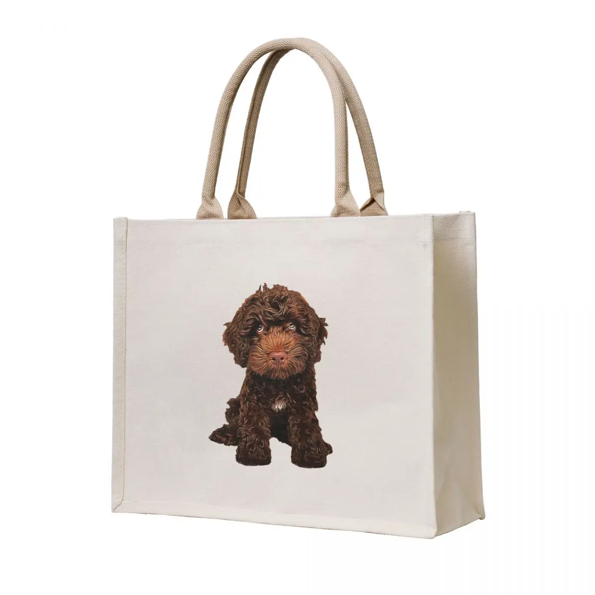 

Cockapoo Chocolate Puppy Dog Poodle Mix Tote Bag bag for beach cute tote bag tote canvas shopping bags foldable